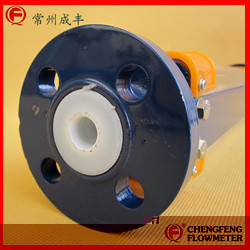 LZJ-15F glass tube flowmeter  PTFE lining  professional type  [CHENGFENG FLOWMETER] anti-corrosion type selection flange connector